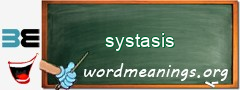 WordMeaning blackboard for systasis